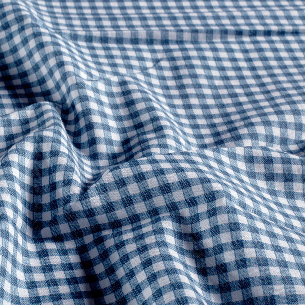 Cretonne fabric Checks Indigo