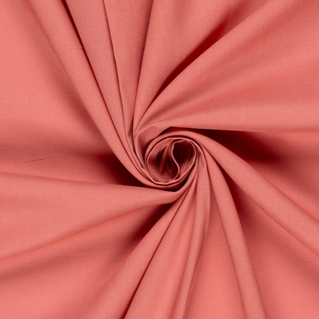 Cretonne Premium fabric Unicolour Coral