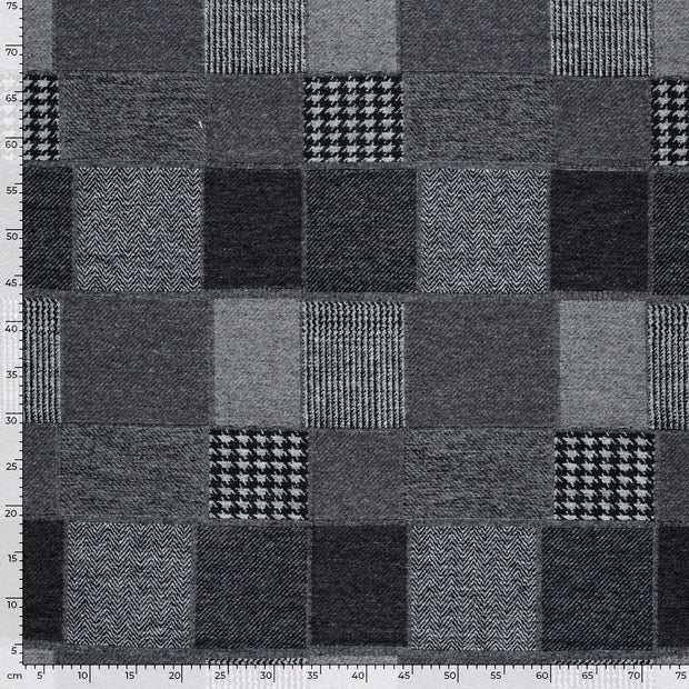 Jacquard fabric Checks Dark Grey