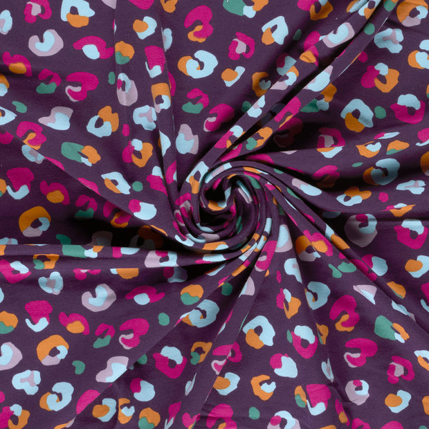 French Terry fabric Lila digital printed 