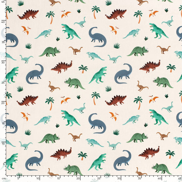 Panama fabrik Dinosaurier Beige