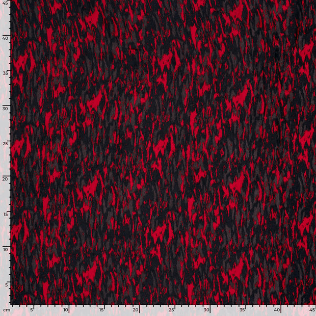 Satin Velvet fabric Abstract Dark Red