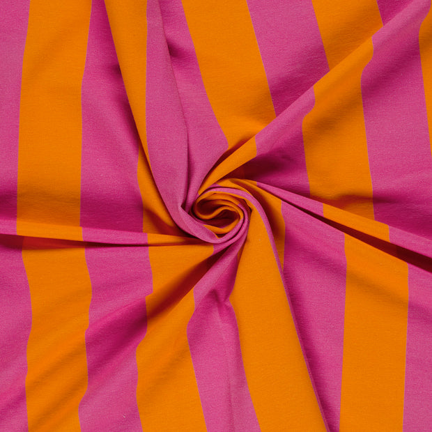 French Terry fabric Orange digital printed 