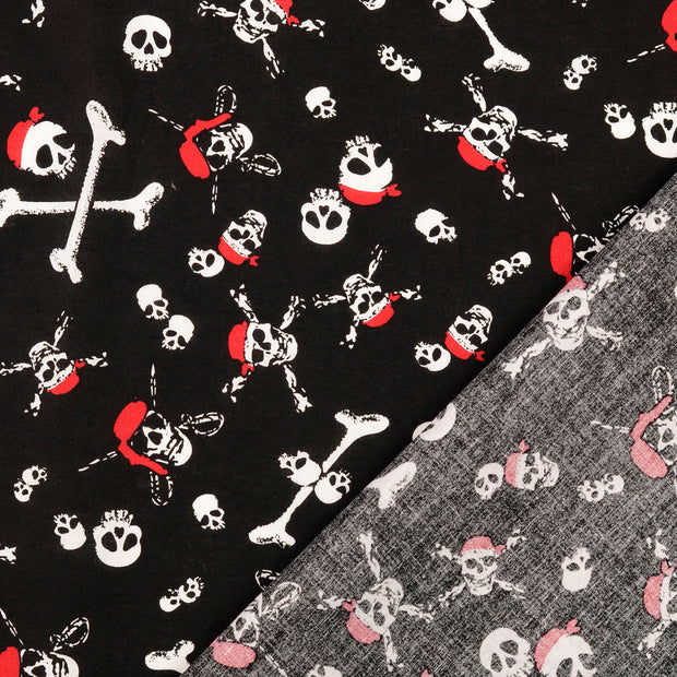  fabric Skulls printed 