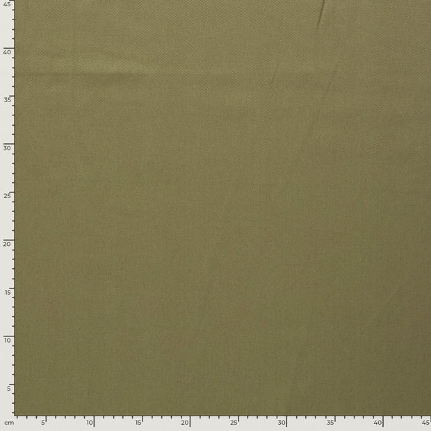 Denim fabric Unicolour Khaki Green