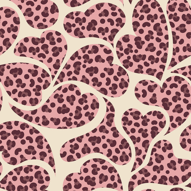 Softshell fabric Hearts Beige