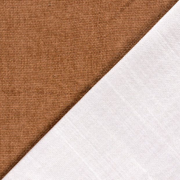 Chenille fabric Brique dyed 