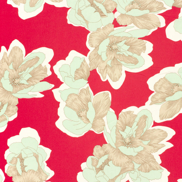 Borken Crepe fabric Dark Red matte 