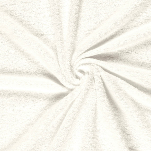 Terry Towelling fabric Off White 