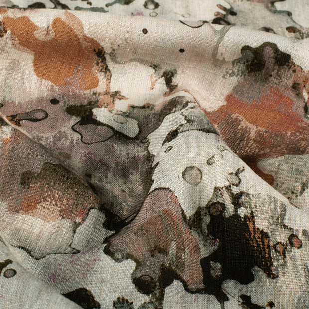 Viscose Lin Chaine et Trame tissu Abstrait Beige