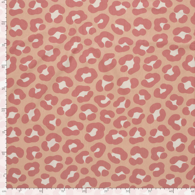 Jersey fabric Panther Nude