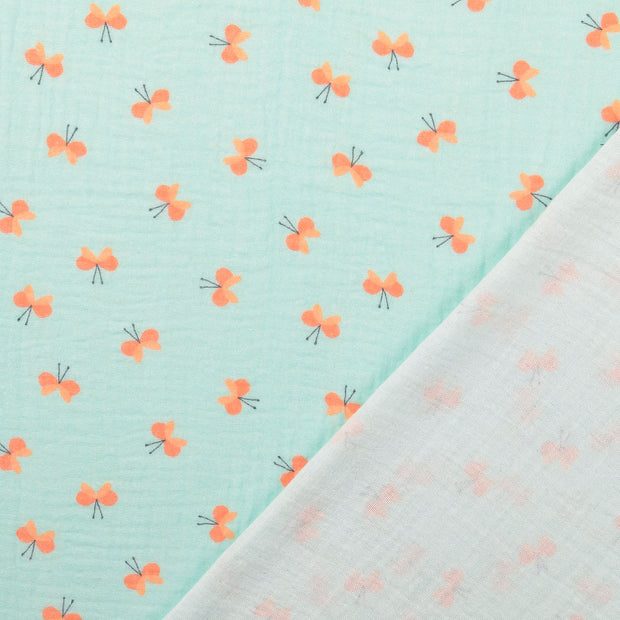 Muslin fabric Mint digital printed 
