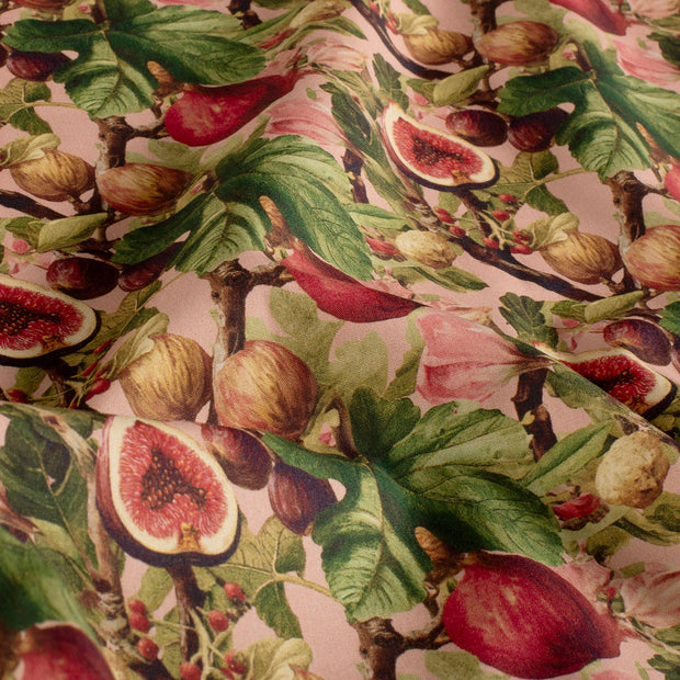 Cotton Poplin fabric Fruits Old Pink