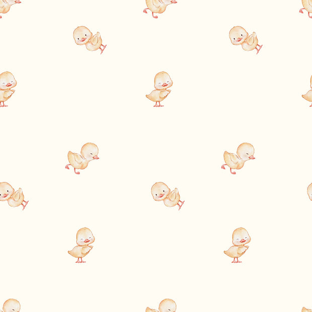 Rib Jersey fabric Animals Off White