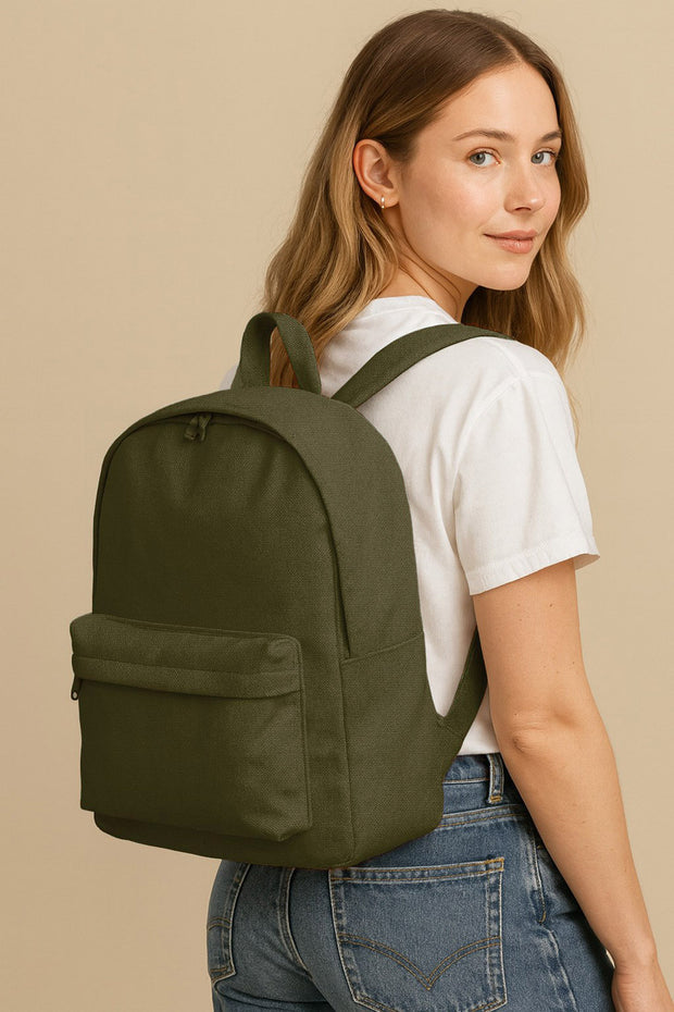 Canvas fabric Unicolour Khaki Green