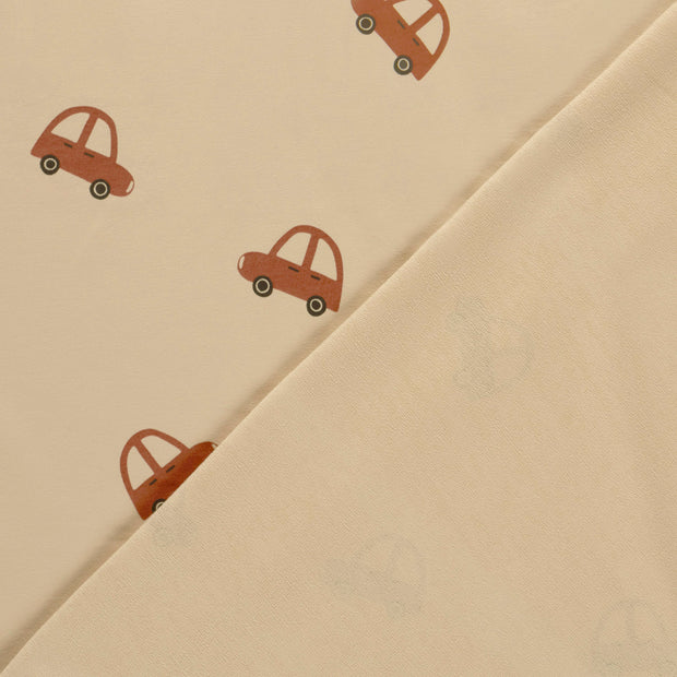 French Terry fabric Cars printed 