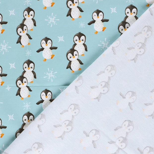  fabric Penguins digital printed 