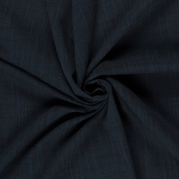 Linen Look fabric Unicolour Navy