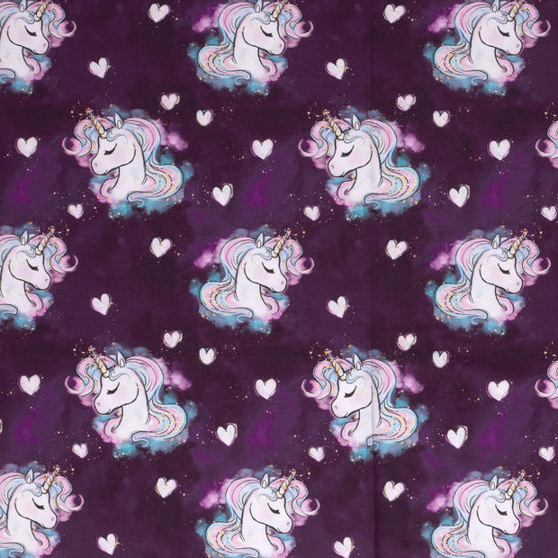 Jersey fabric Aubergine soft 