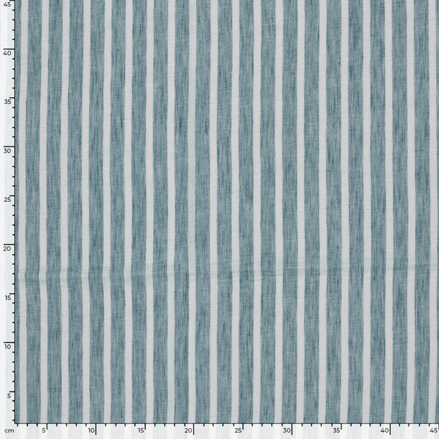 Woven Polyester fabric Stripes Petrol