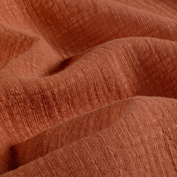 Muslin fabric Unicolour Redwood