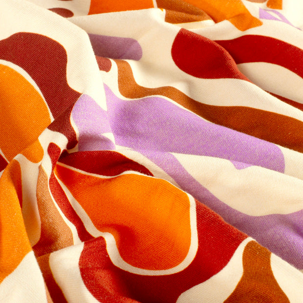 French Terry fabrik Abstrakt Orange