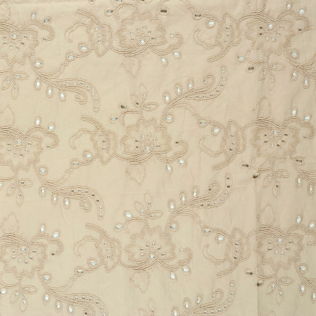 Baumwolle Popeline fabrik Beige matt 