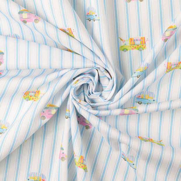 Cretonne fabric Light Blue 
