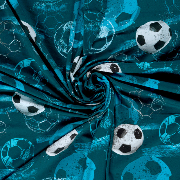 Jersey fabric Petrol digital printed 