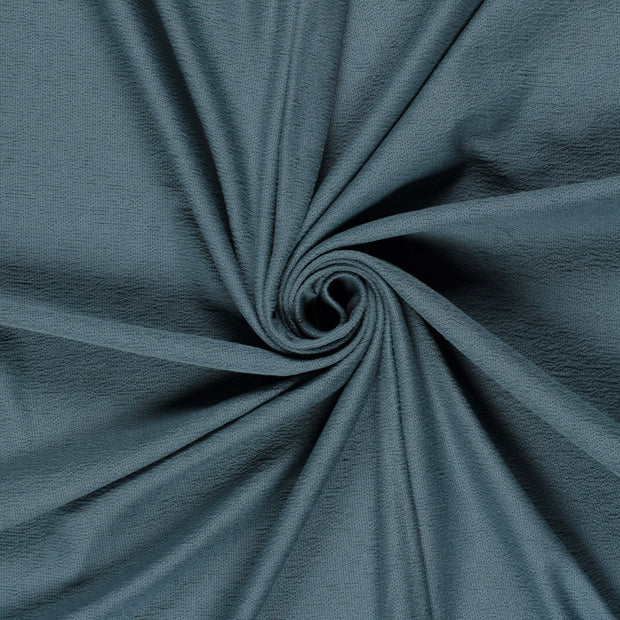 Terry Crepe fabric Steel Blue 