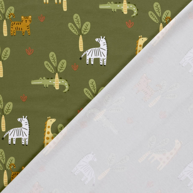 Jersey fabric Giraffes printed 