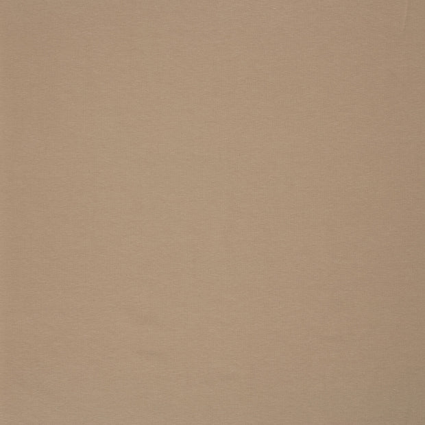 Cotton Jersey GOTS organic fabric Taupe Grey matte 