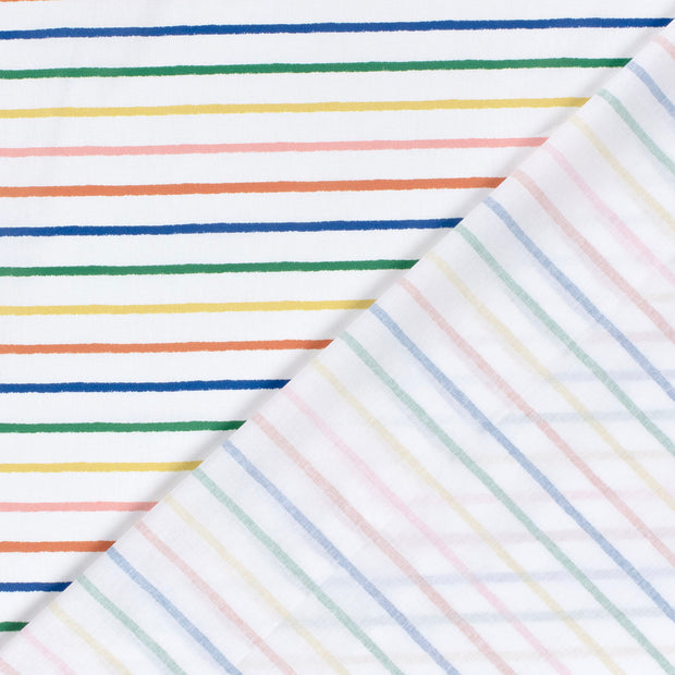 Cotton Poplin fabric Stripes printed 