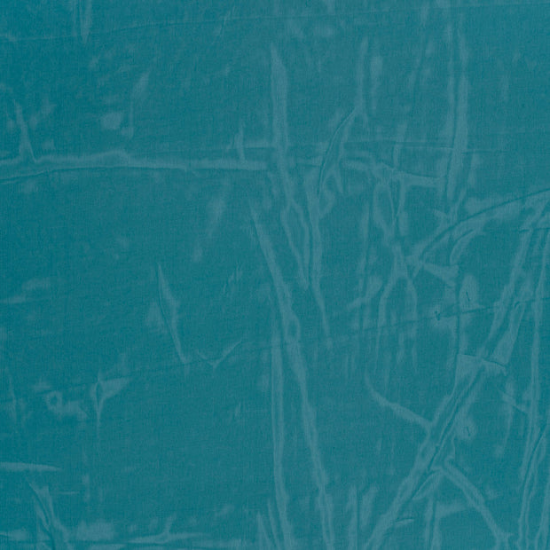 Chiffon fabrik Petrol halb transparent 