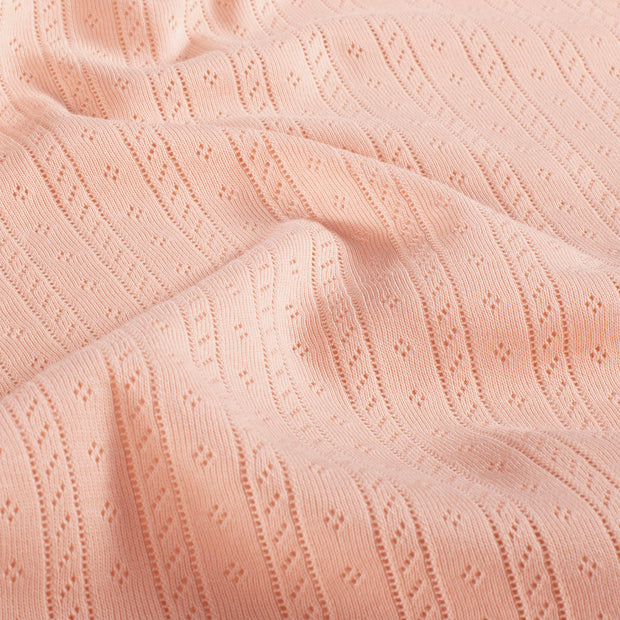 Pinpoint fabric Unicolour Salmon
