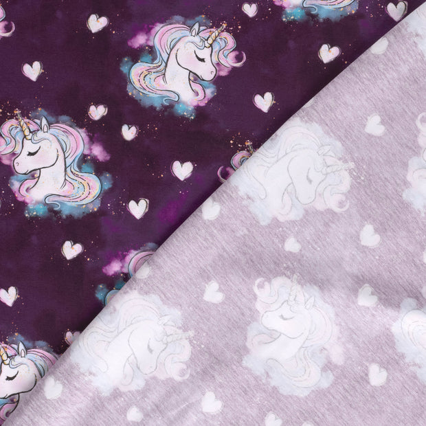 Jersey fabric Unicorn digital printed 