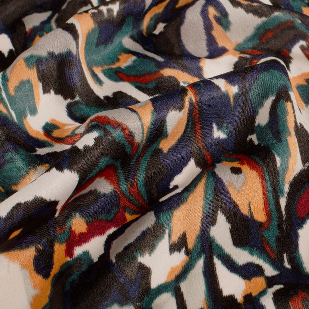 Satin Velvet tela Abstracto Verde oscuro