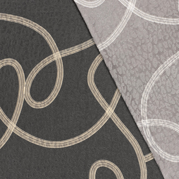 Satin Jacquard fabric Panther printed 