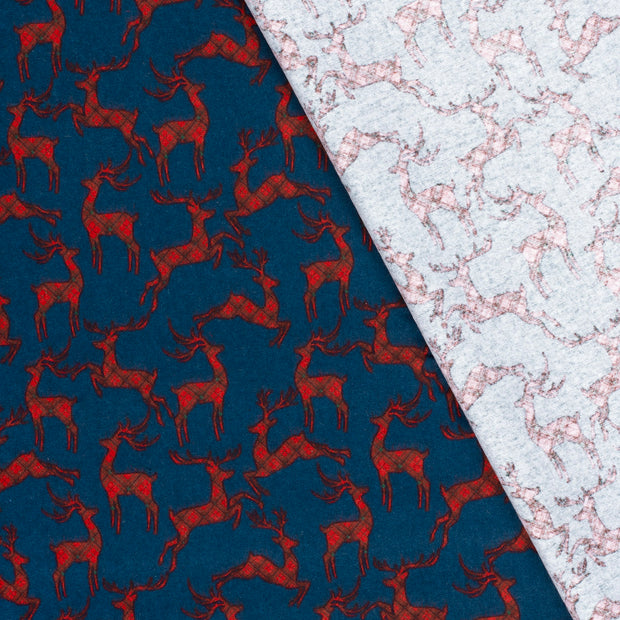 Flannel fabric Deer printed 