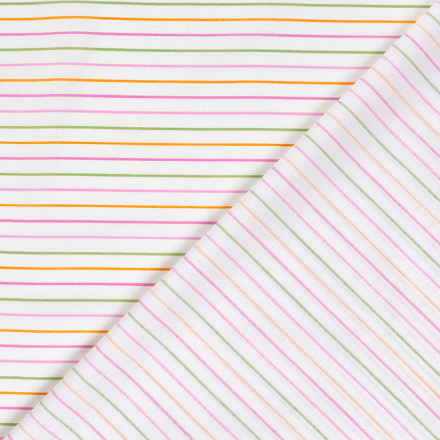 Cotton Poplin fabric Stripes printed 