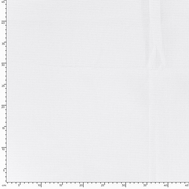 Waffle piqué fabric Unicolour Optical White
