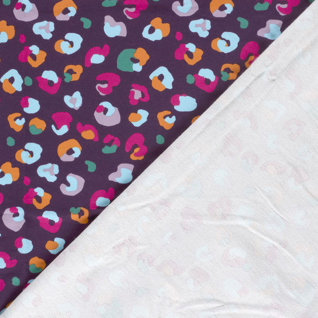 French Terry fabric Leopards digital printed 