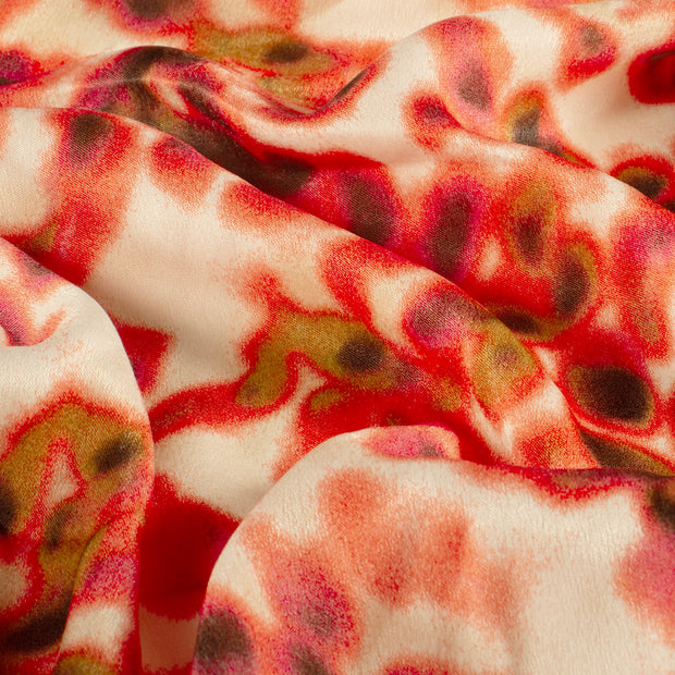 Satin Velvet fabric Abstract Redwood