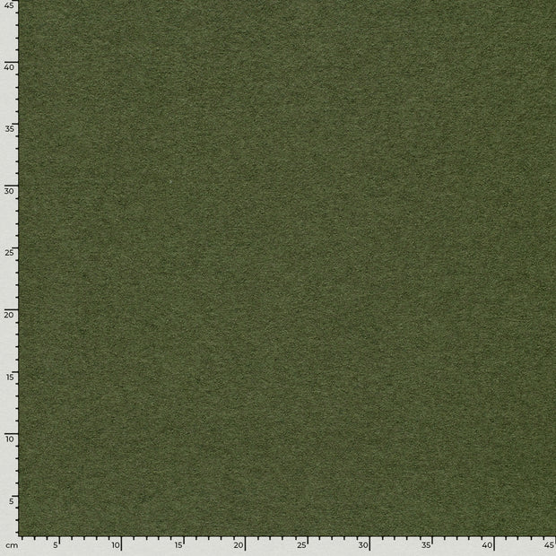 Wool Boucle fabric Unicolour Olive Green
