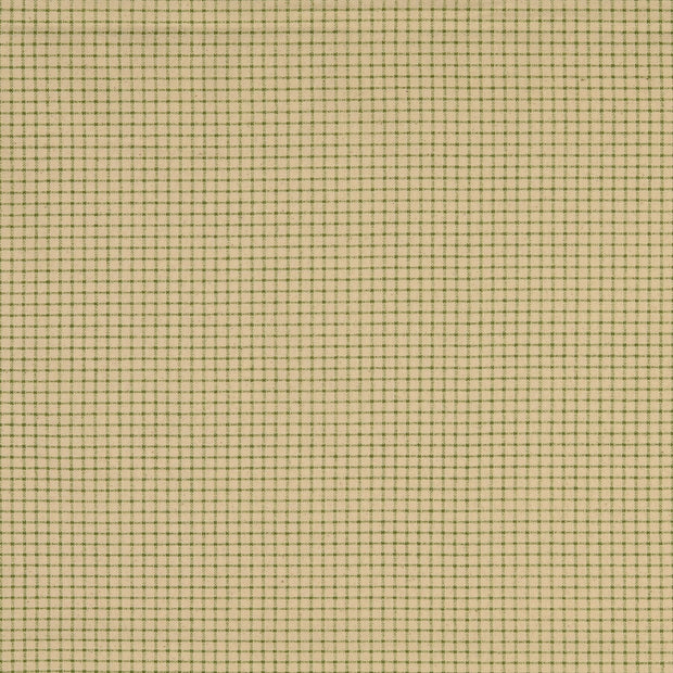 Cretonne fabric Checks Apple Green