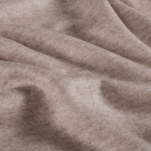 Heavy Knit fabric Melange Taupe Grey
