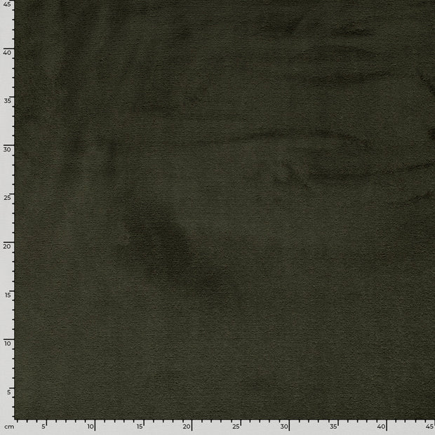 Coral Fleece fabric Unicolour Khaki Green