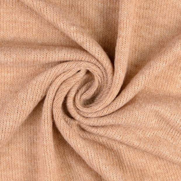 Woll Strick fabrik beige melange 