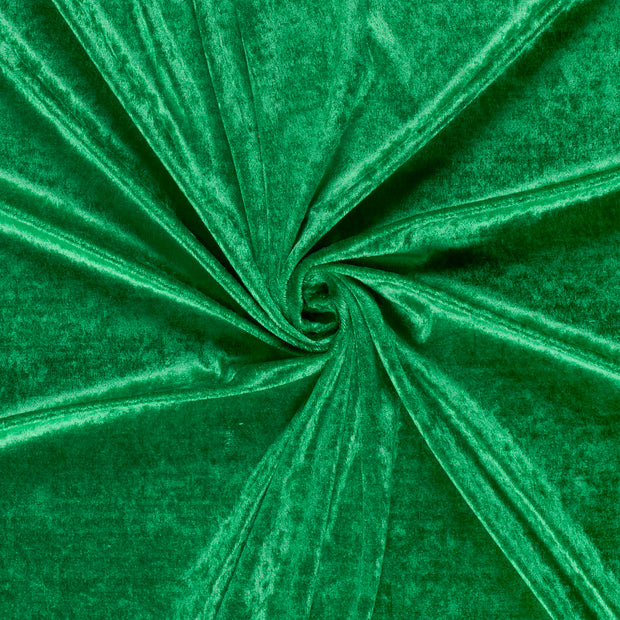 Velours fabric Green crushed 