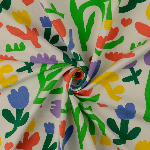 French Terry fabric White 